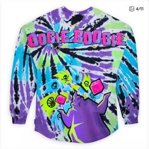 Disney Halloween Spirit Jersey Purple Tie Dye Oogie Boogie Glow in the Dark XL